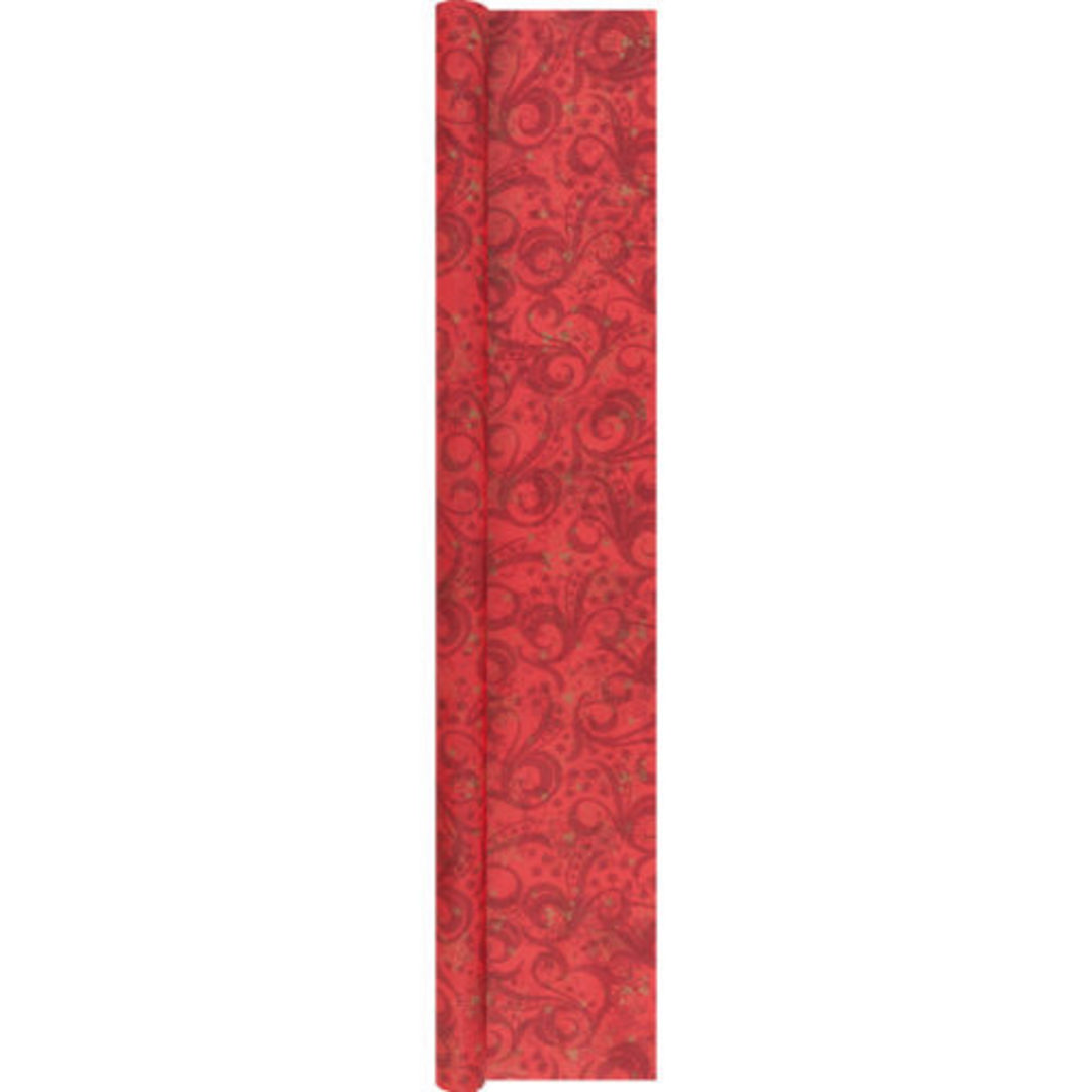 Paper Table Cover, Classical Xmas Red 118x490cm image 0